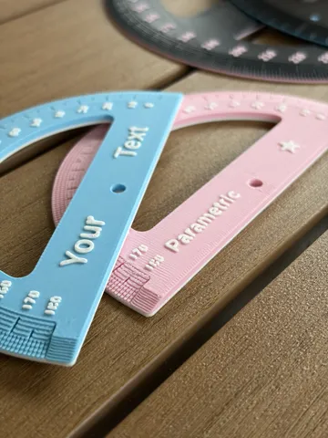 Letrero o emblema decorativo: Protractor Maker - Customizable Protractor — vista de referencia 3
