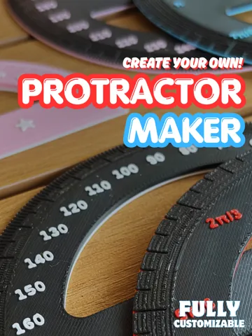 Letrero o emblema decorativo: Protractor Maker - Customizable Protractor — vista de referencia 2