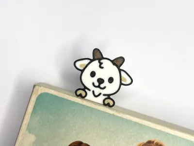 Goat Bookmark – cheeky and curious