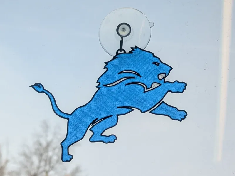 Detroit Lions "Stained Glass" Suncatcher