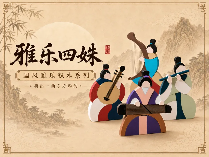 雅乐四姝｜国风雅乐积木系列