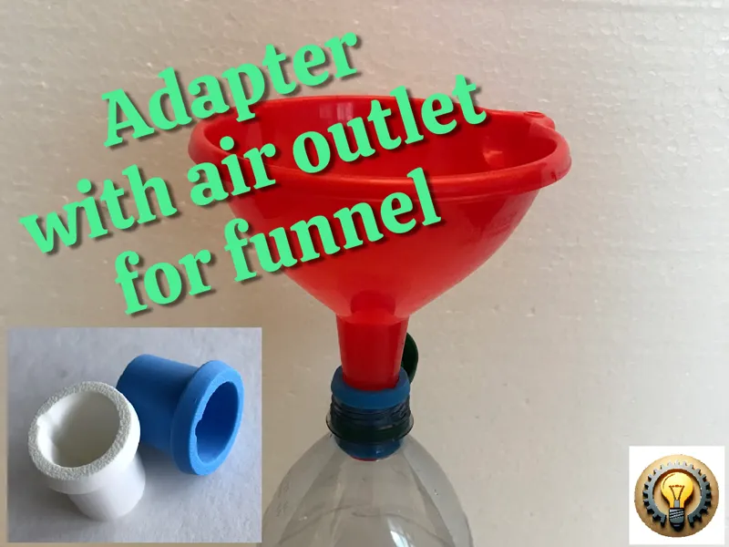 Adapter with air outlet for funnel