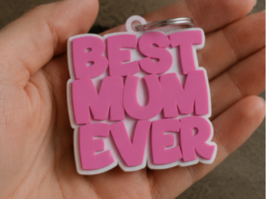 Best Mum Ever 3D Printed Keyring