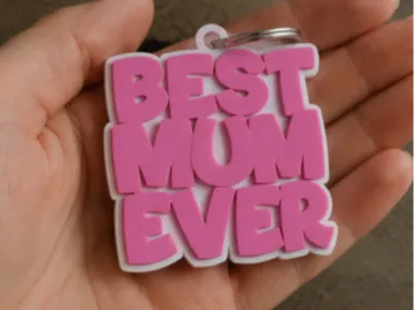 Best Mum Ever 3D Printed Keyring