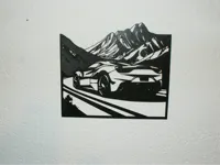 Tableau mural voiture dans les Alpes — photo 1