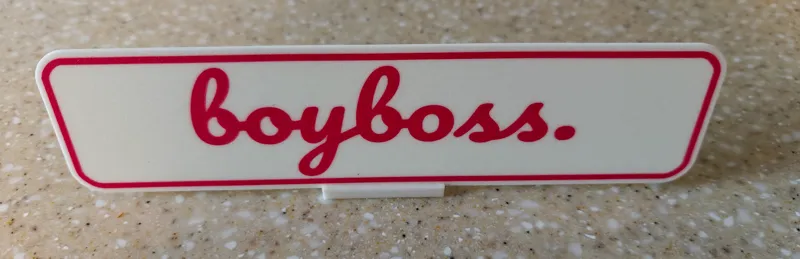 boyboss. boy boss funny sign name plate nametag