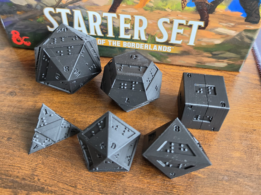 Miniatura 1 do modelo 3D Braille D&D Dice Set