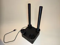 PLA. For 2 bottles and 2 cups. 120x120x25mm Fan.