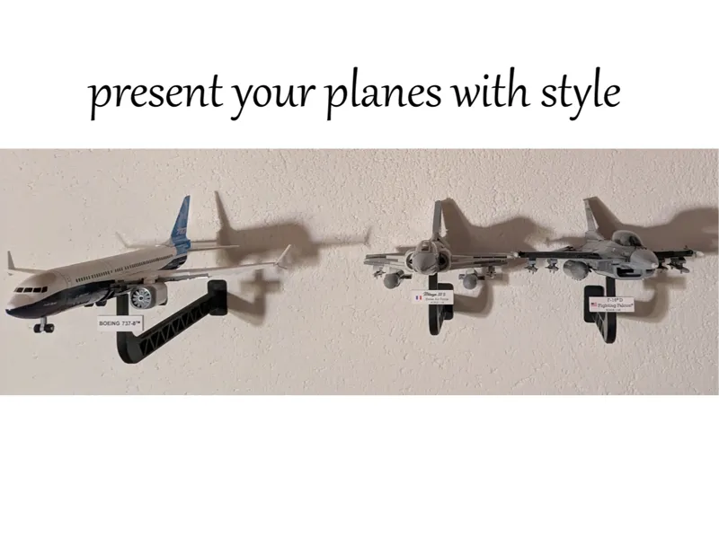 wall holder for cobi airplane models