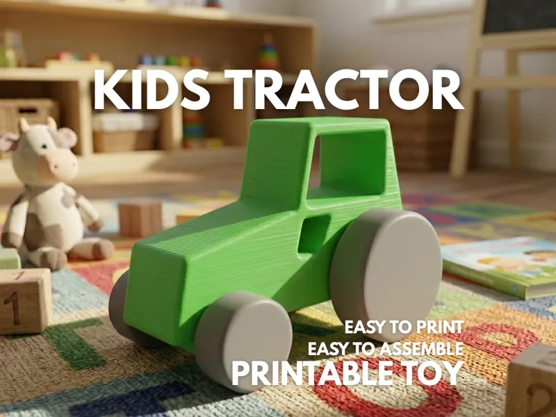 KIDS TRACTOR | Minimalist & Support-Free Print