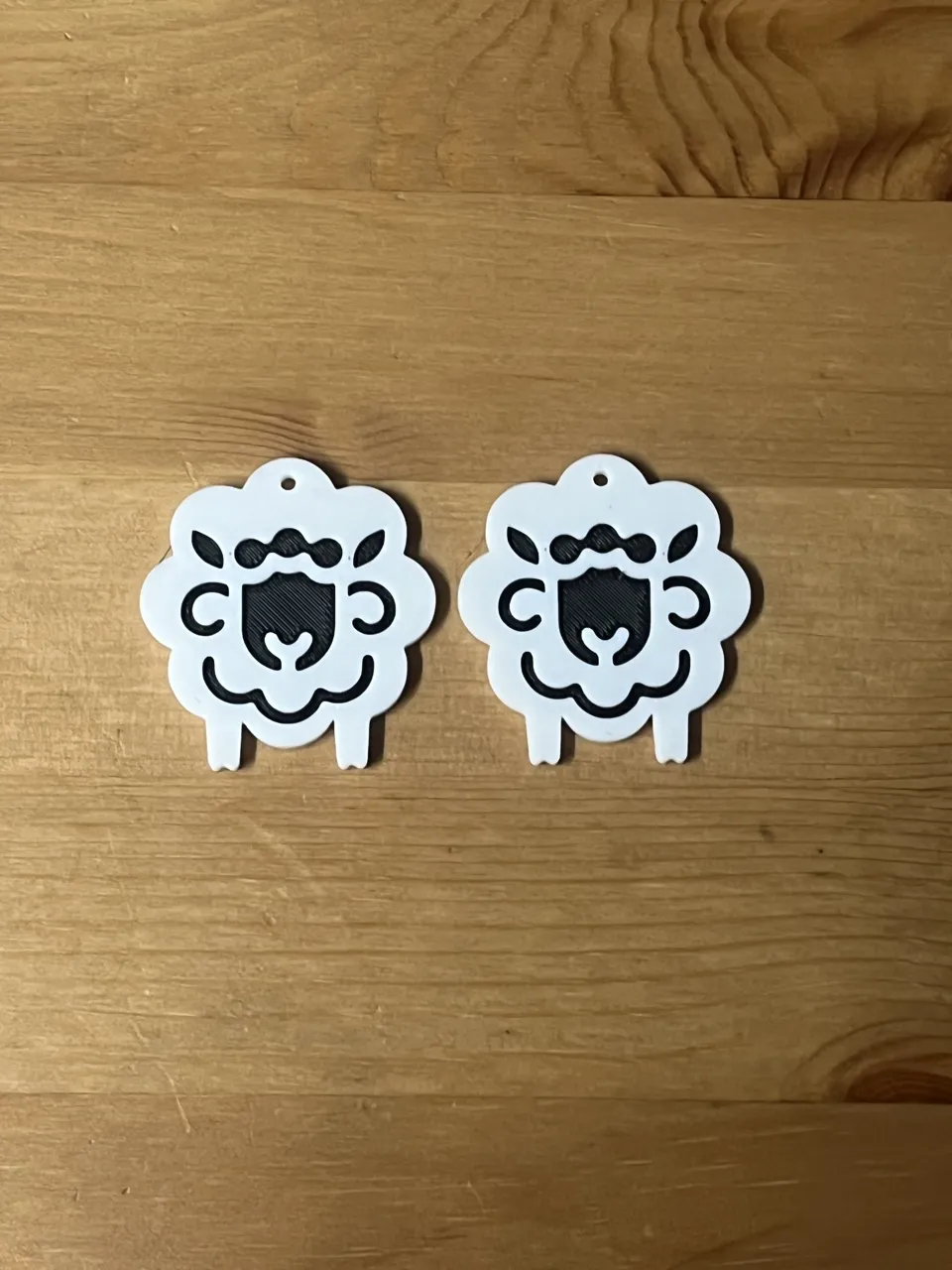 sheep earrings view 2