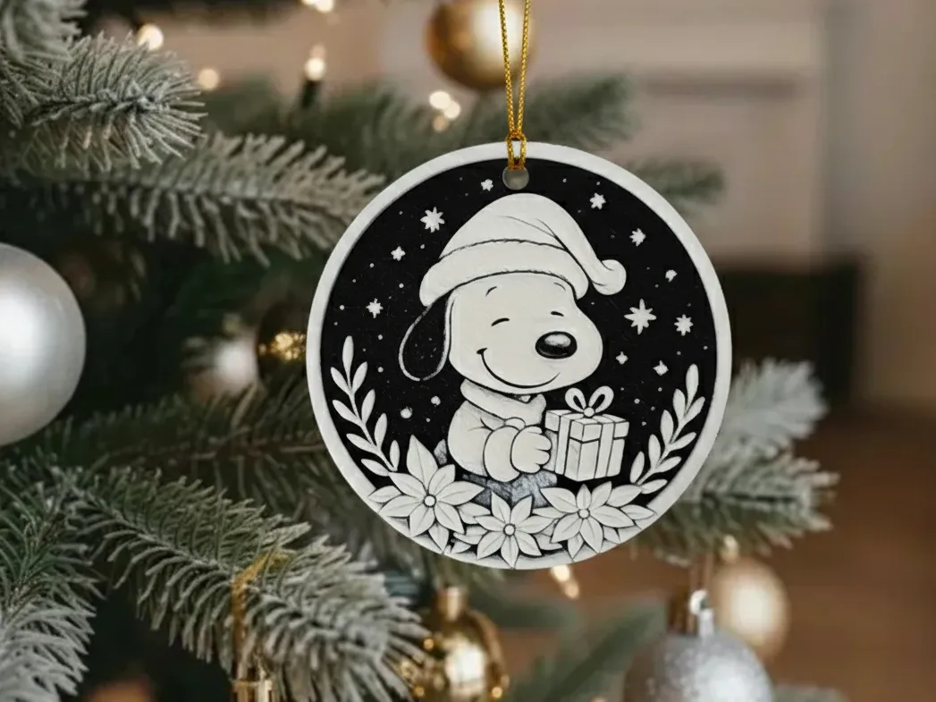 Christmas Snoopy Ornament - Free 3D Print Model - MakerWorld