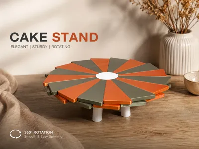 Premium Cake Stand | Smooth 360° Turntable 