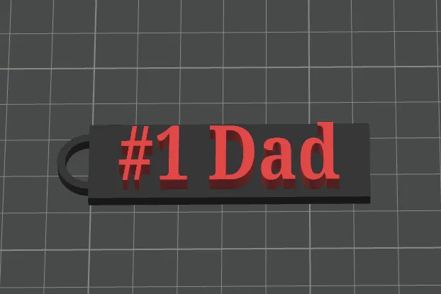 #1 Dad keychain