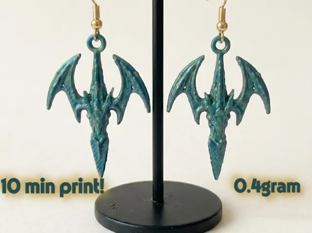 Dragon Wing Dangle Earrings