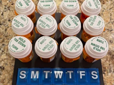 Prescription Pill Bottle Holder 