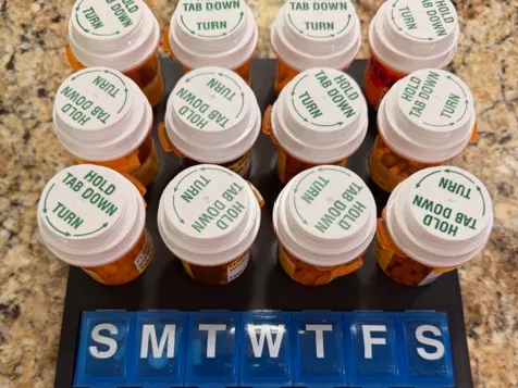 Prescription Pill Bottle Holder 
