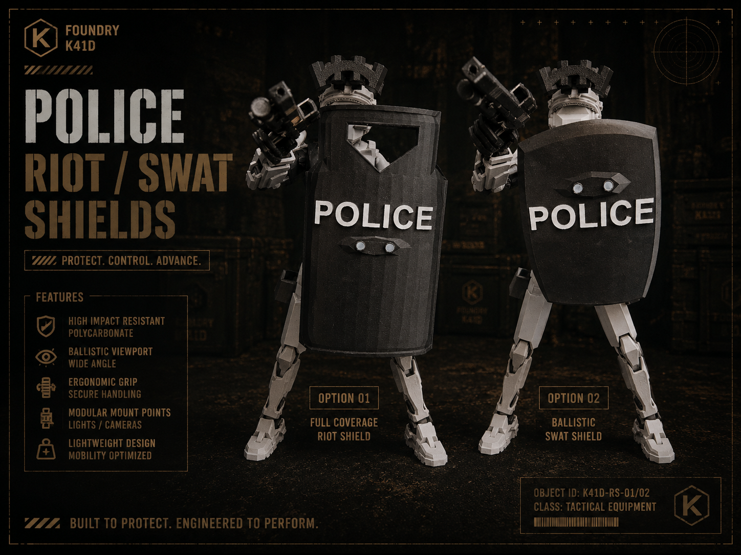 Dummy 13 Police Riot/SWAT Shield