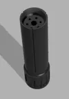 Soundproofed interior with holes and internal chambers