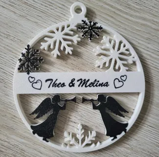 Boules de Noël ange personnalisable