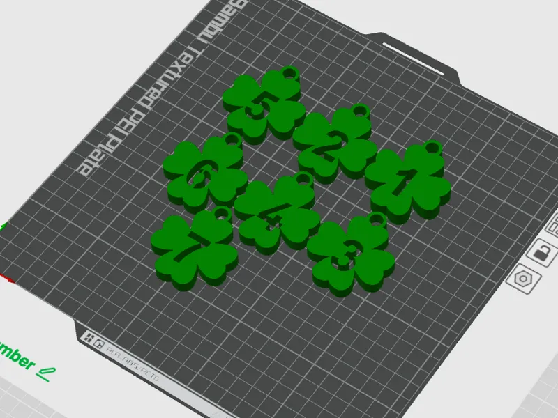 Four-leaf clover keychain