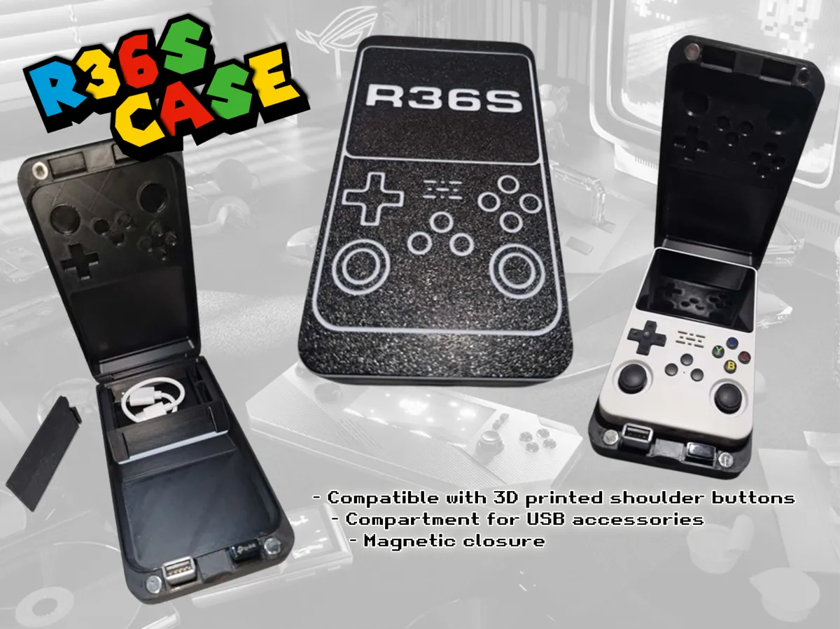 Roblox R36 3d R36S Case with Accessory Compartment Remixed by DickenSerm MakerWorld ...