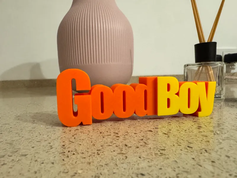 Schriftzug GoodBoy Textblock