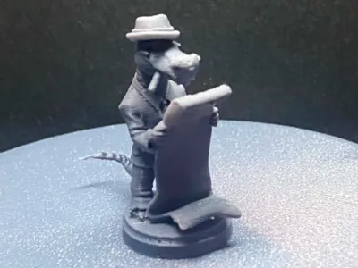 Kobold DND Mini-Fancy citizen with cigar and paper