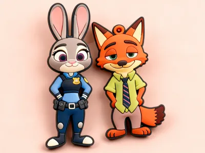 Zootopia|Judy Refrigerator Magnet|Nick Keychain