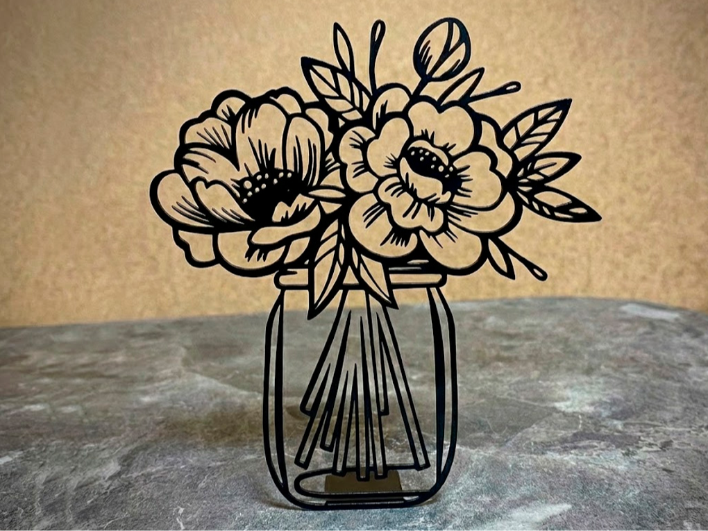 Poppy Flowers in Jar