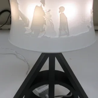 Deathly Hallows Lithophane Lamp
