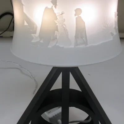 Deathly Hallows Lithophane Lamp