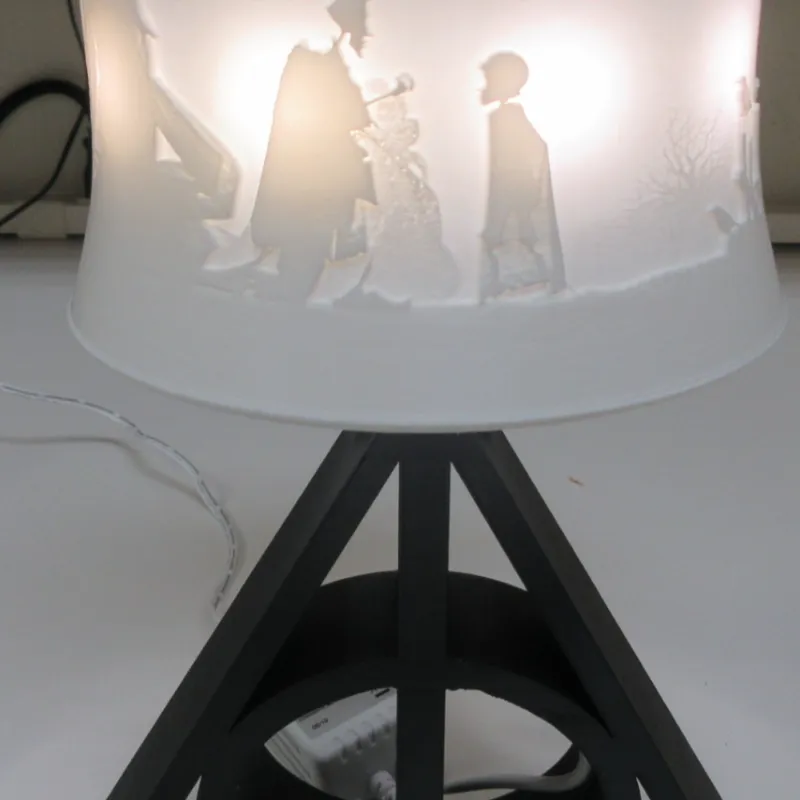 Deathly Hallows Lithophane Lamp