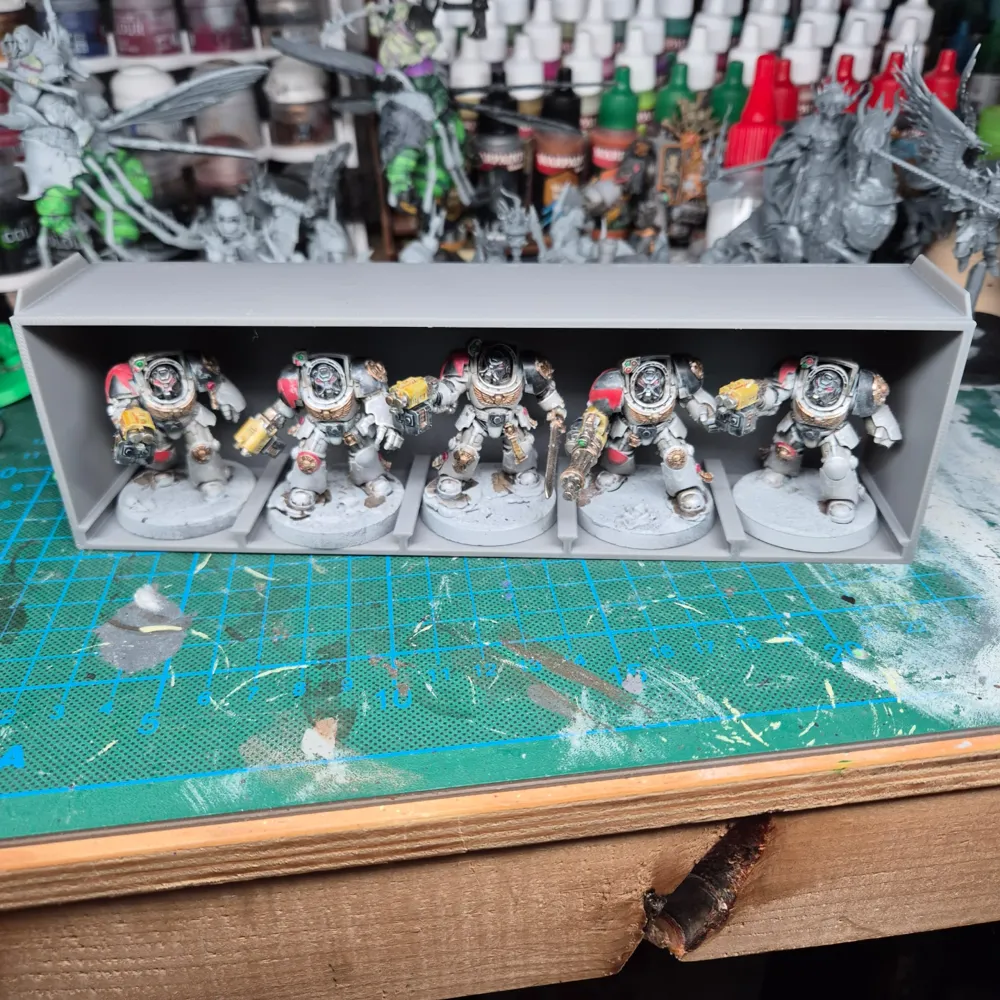 Stackable Tabletop Miniature Storage - 40mm Base - Free 3D Print Model ...