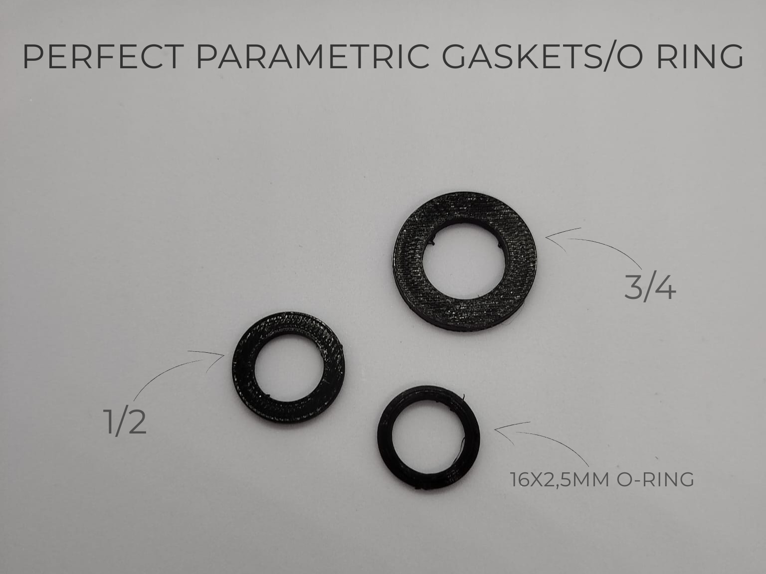 Perfect parametric gaskets/o ring