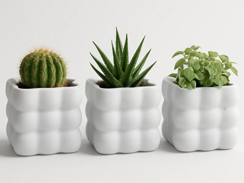 Cloud-Inspired Wavy Planter