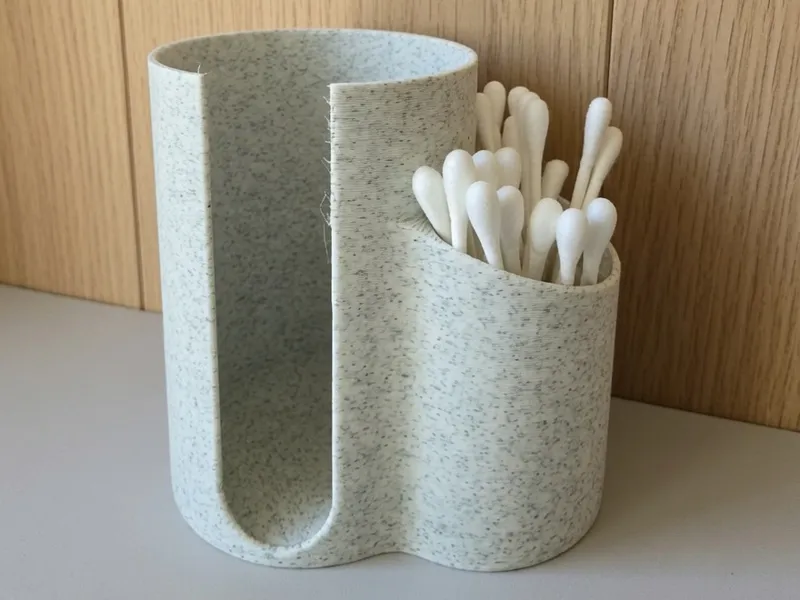 Modern Speckled Cotton Swab Holder