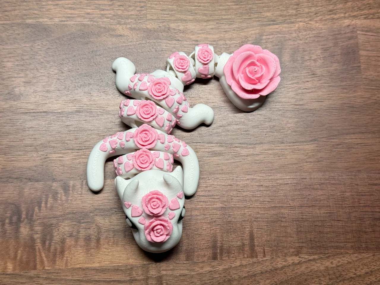 Baby Articulated Valentine Dragon - By Vixvvo3D view 3