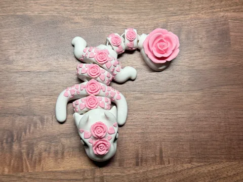 Baby Articulated Valentine Dragon - By Vixvvo3D view 3