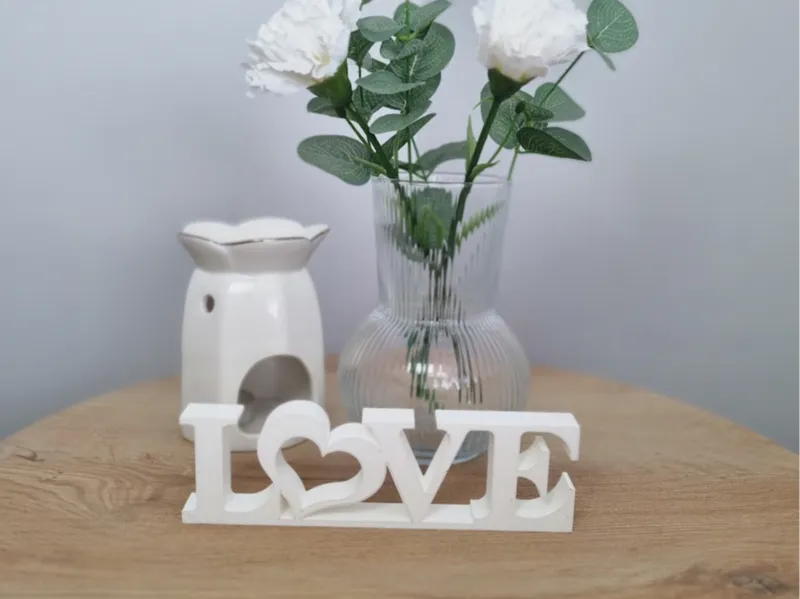 Letters Love Decor With Heart