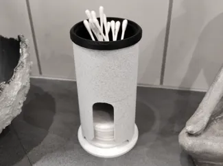 Q-Tip and Cotton-Pad holder with lid