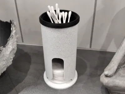 Q-Tip and Cotton-Pad holder with lid