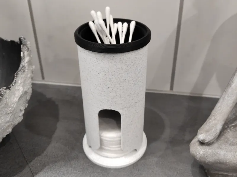 Q-Tip and Cotton-Pad holder with lid