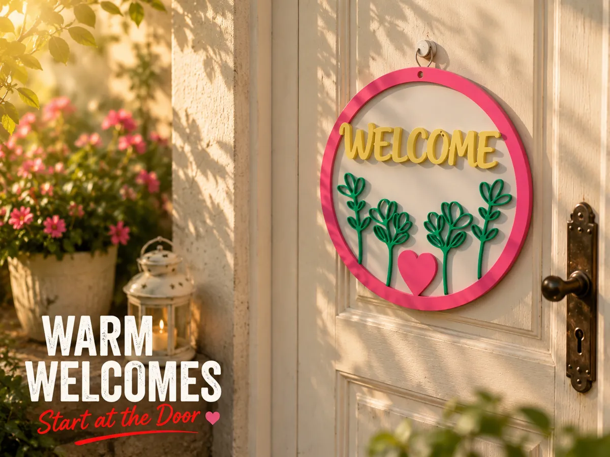 Custom Door Decor – Welcome Family Sign - Free 3D Print Model - MakerWorld