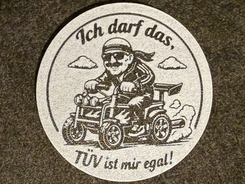 Untersetzer - Renter auf Rollator