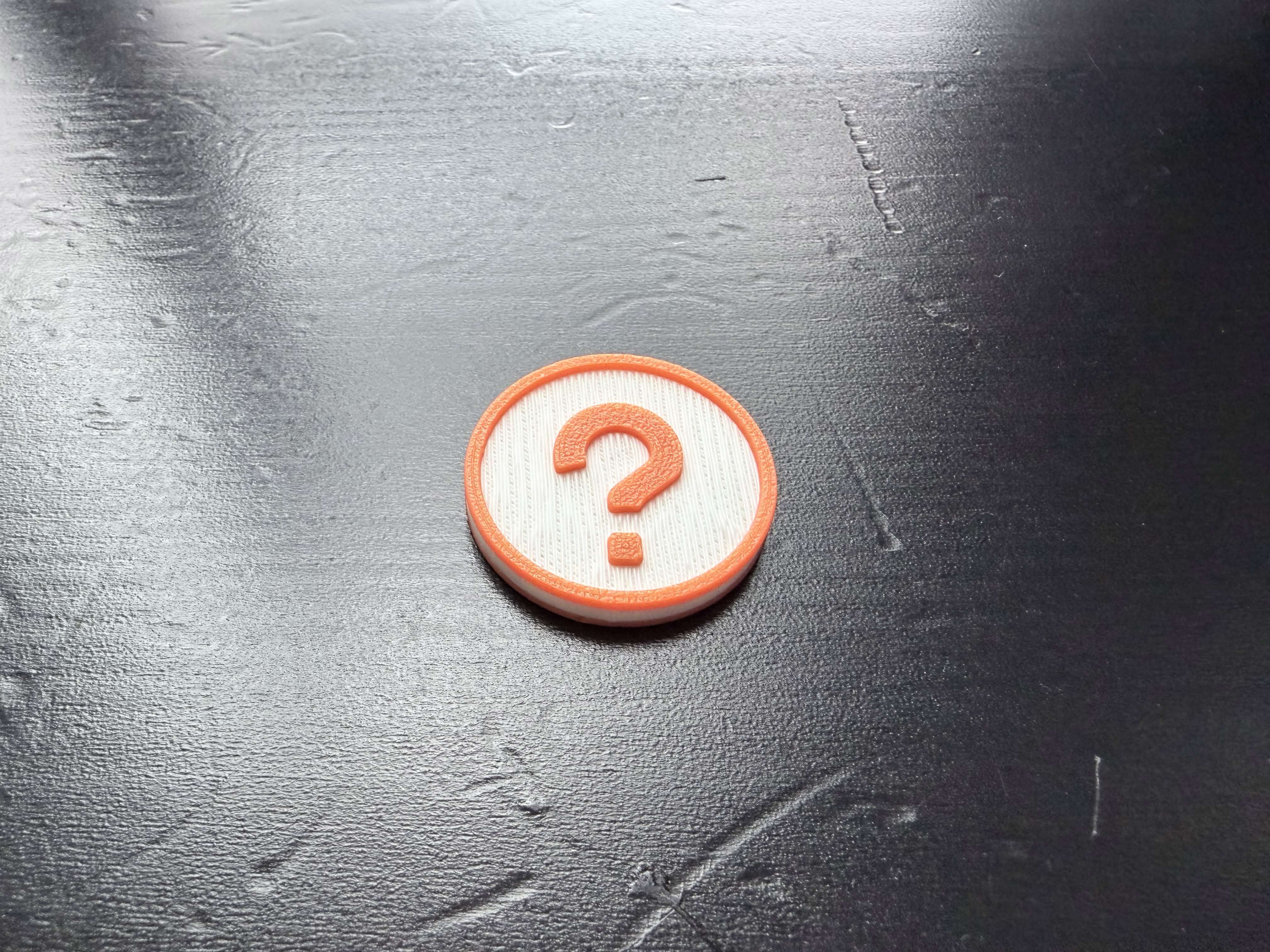 Miniatura 1 do modelo 3D Double Sided question Token