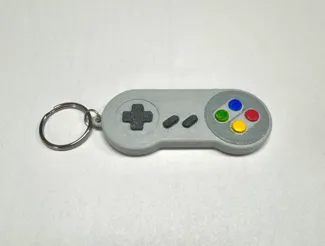 SNES Controller Keychain