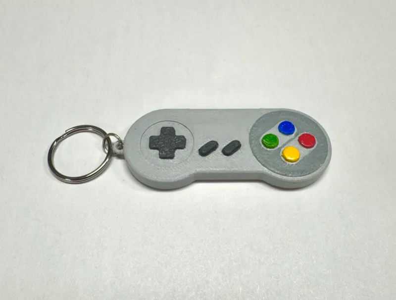 SNES Controller Keychain