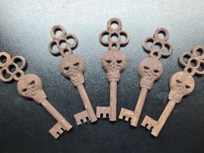 Skeleton Skull Key Prop