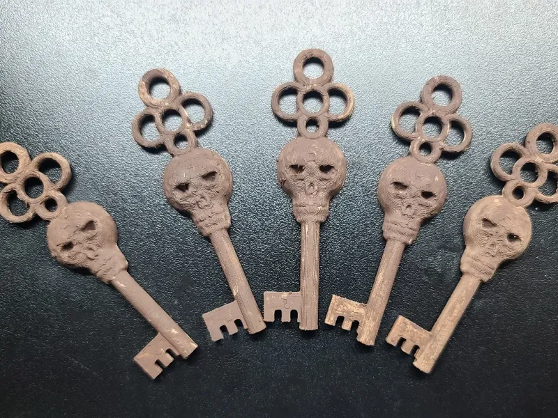 Skeleton Skull Key Prop